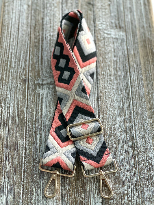 Harris Girls & Co. - Crossbody Purse Strap "Coral Diamond"