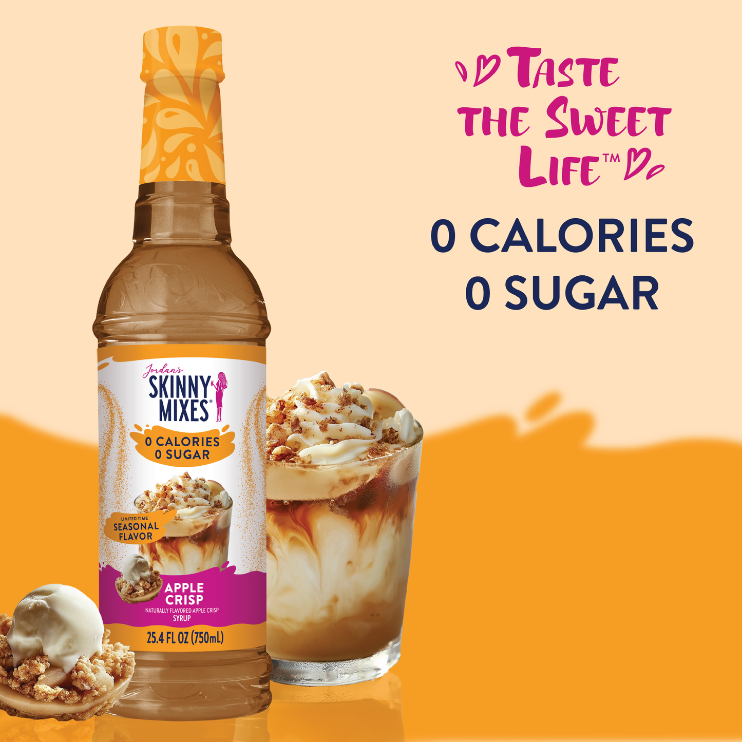 Jordan's Skinny Mixes - Sugar Free Apple Crisp Syrup