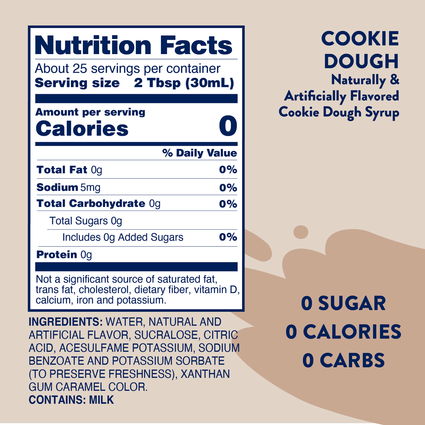 Jordan's Skinny Mixes - Sugar Free Cookie Dough Syrup