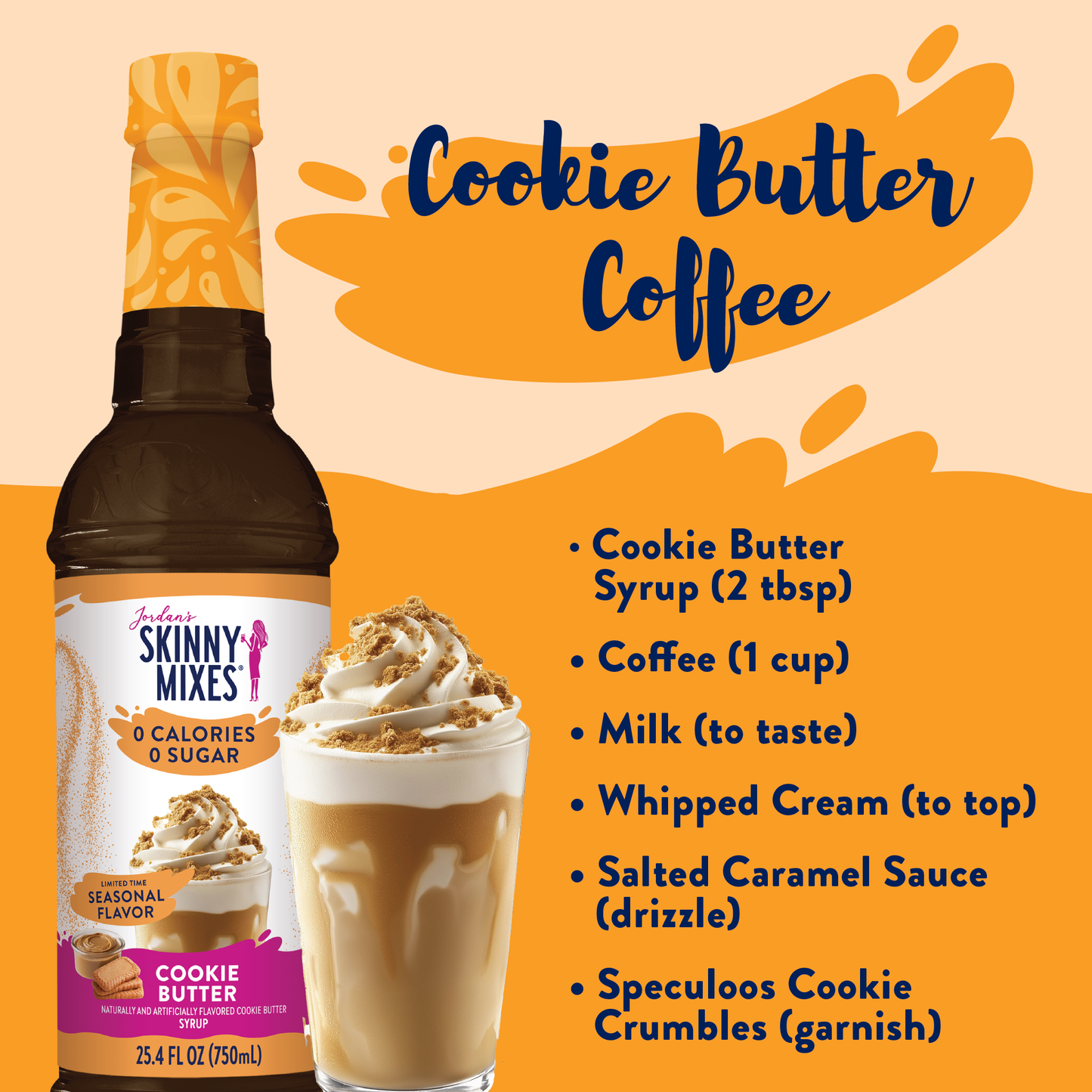 Jordan's Skinny Mixes - Sugar Free Cookie Butter Syrup